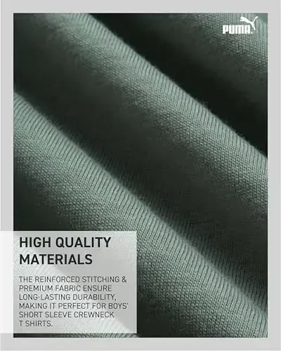 PUMA Boys Shirt - Cotton Crewneck Short Sleeve Active T Shirt for Boys with Logo (Sizes: 8-20) - 4