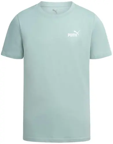 PUMA Boys Shirt - Cotton Crewneck Short Sleeve Active T Shirt for Boys with Logo (Sizes: 8-20) - 1
