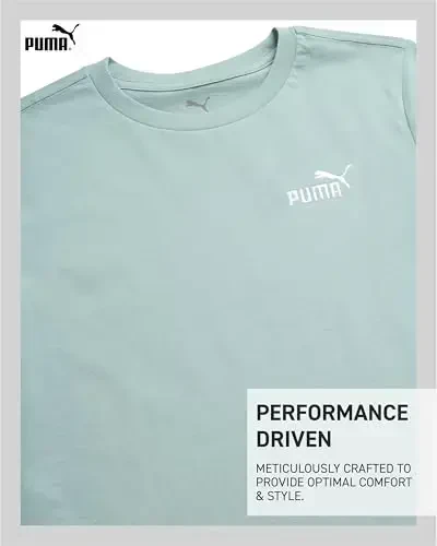 PUMA Boys Shirt - Cotton Crewneck Short Sleeve Active T Shirt for Boys with Logo (Sizes: 8-20) - 3
