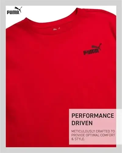 PUMA Boys Shirt - Cotton Crewneck Short Sleeve Active T Shirt for Boys with Logo (Sizes: 8-20) - 3