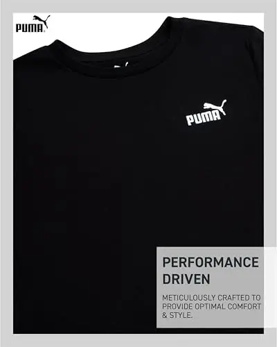 PUMA Boys Shirt - Cotton Crewneck Short Sleeve Active T Shirt for Boys with Logo (Sizes: 8-20) - 3