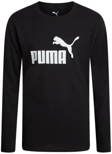 PUMA Boys Long Sleeve Shirts - Breathable Athletic Crewneck Long Sleeve Shirts for Boys - Casual Top Tees (Sizes S-XL) - 1