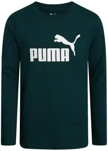 PUMA Boys Long Sleeve Shirts - Breathable Athletic Crewneck Long Sleeve Shirts for Boys - Casual Top Tees (Sizes S-XL) - 2