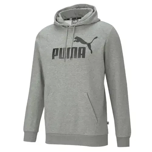 PUMA erkek Essentials Logo Fleece Kapüşonlu (Büyük ve Uzun Boy Mevcuttur) - 3