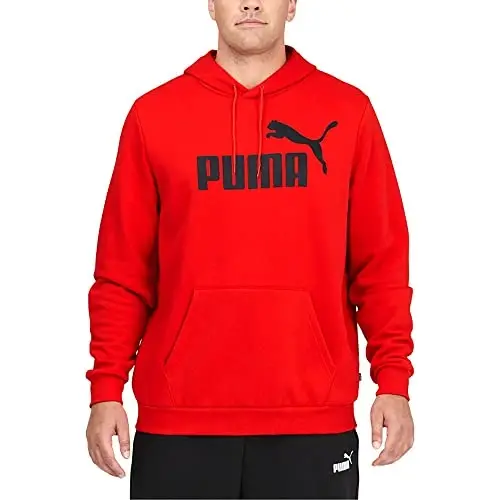 PUMA erkek Essentials Logo Fleece Kapüşonlu (Büyük ve Uzun Boylarda Mevcut) 