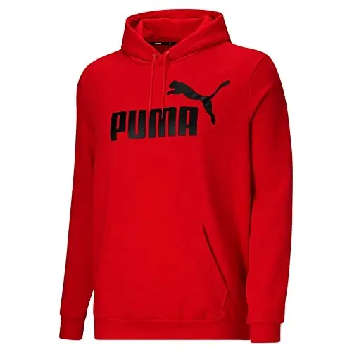 PUMA erkek Essentials Logo Fleece Kapüşonlu (Büyük ve Uzun Boylarda Mevcut) - 3