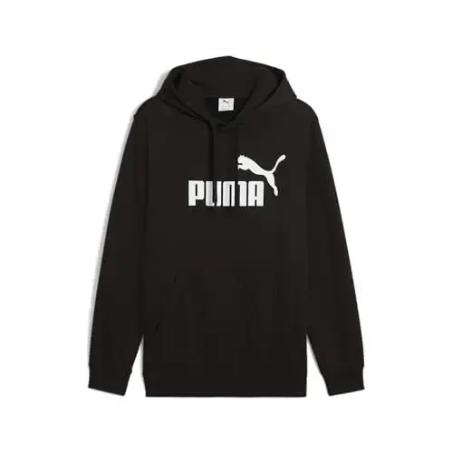 PUMA erkek Essentials Logo Fleece Kapüşonlu Svetşört (Büyük ve Uzun Boy Seçenekleri Mevcuttur) - PUMA