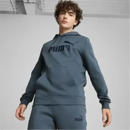 PUMA erkek Essentials Logo Fleece Kapüşonlu Üst (Büyük ve Uzun Boylar Mevcuttur) - 2