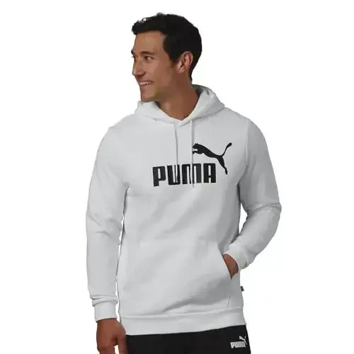 PUMA mens Essentials Logo Fleece Hoodie (Available in Big & Tall) 