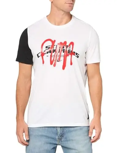 PUMA Mens Village Wear Graphic Crew Neck Short Sleeve Casual Tops Casual 