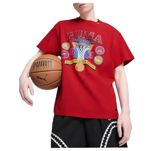 PUMA Mens Village Wear Graphic Crew Neck Short Sleeve Casual Tops Casual - 2