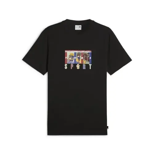 PUMA Mens Village Wear Graphic Crew Neck Short Sleeve Casual Tops Casual - PUMA