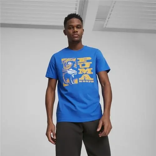PUMA Mens Village Wear Graphic Crew Neck Short Sleeve Casual Tops Casual - 3