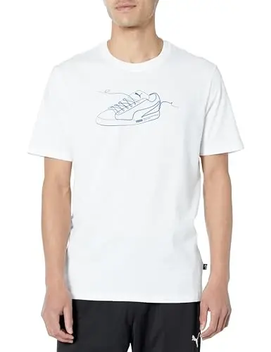 PUMA Mens Village Wear Graphic Crew Neck Short Sleeve Casual Tops Casual - 1
