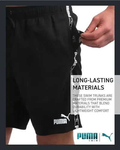 PUMA Men's Bathing Suit - 2 Pack Quick Dry Swimsuit Trunks with Mesh Compression Liner - 8