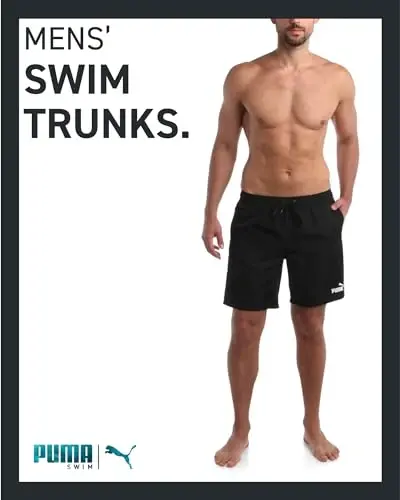 PUMA Men's Bathing Suit - 2 Pack Quick Dry Swimsuit Trunks with Mesh Compression Liner - 8