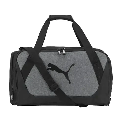 PUMA Evercat Form Factor Duffel Bag, Medium Heather/Black, One-Size 