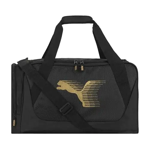 PUMA unisex-adult Form Factor Duffel with Adjustable Strap, Padded Bottom & Zip Pockets 