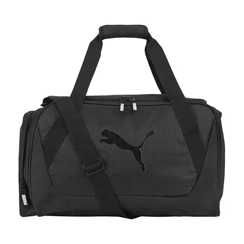 PUMA unisex-adult Form Factor Duffel with Adjustable Strap, Padded Bottom & Zip Pockets 