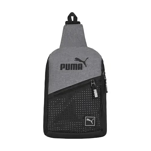 PUMA EVERCAT SIDEWALL SLING BACKPACK, One Size, Heather Grey - 1