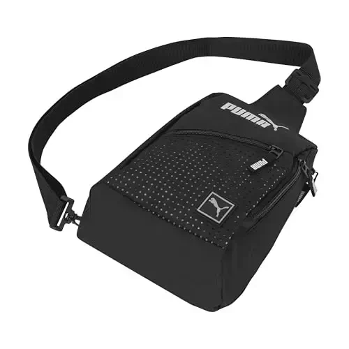 PUMA EVERCAT SIDEWALL SLING BACKPACK,Black/Silver,One Size - 2