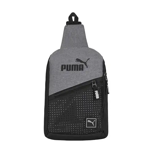 PUMA EVERCAT SIDEWALL SLING BACKPACK, One Size, Heather Grey 
