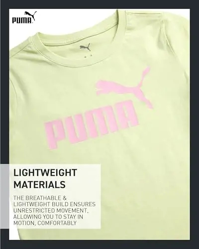PUMA Girls 2 Pack T-Shirts Core Logo Short Sleeve Tee Shirts (Sizes S-XL) | Soft Breathable Cotton Blend, Comfortable Casual Fit, Great for School, Play & Everyday Athletic Wear - 5