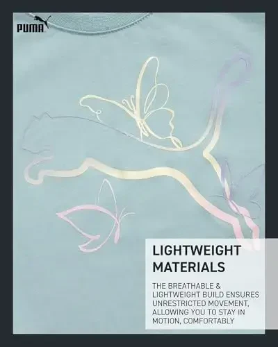 PUMA Girls Athletic Shorts Set - 2 Piece Active Performance TShirt and Gym Bike Kids Shorts Girls Activewear Set (7-14) - 4