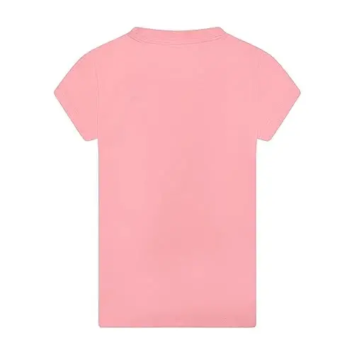 PUMA Girls' Core Logo Short Sleeve T-Shirt, Crewneck, Soft and Lightweight - 2