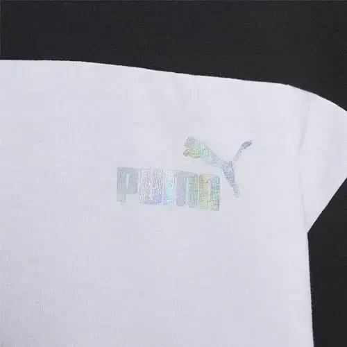 PUMA Girls Short Sleeve T-Shirt, Fashion Prints & Colors, Soft and Comfortable - 4