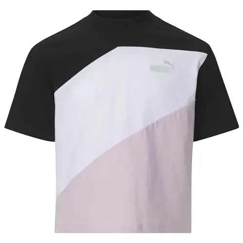 PUMA Girls Short Sleeve T-Shirt, Fashion Prints & Colors, Soft and Comfortable - 5