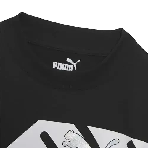 PUMA Girls Short Sleeve T-Shirt, Fashion Prints & Colors, Soft and Comfortable - 3