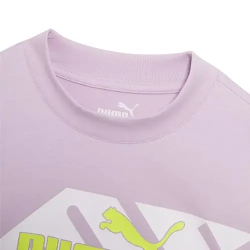 PUMA girls Short Sleeve T-shirt, Fashion Prints & Colors, Soft and Comfortable - 3