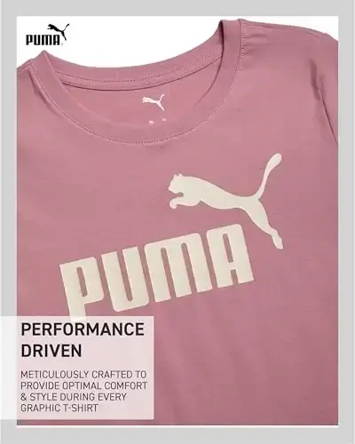 PUMA Girls T-Shirt - Core Logo T-Shirt for Girls - Basic Athletic Crewneck Short Sleeve Tee (7-16) - 4