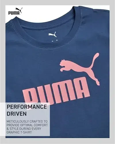 PUMA Girls T-Shirt - Core Logo T-Shirt for Girls - Basic Athletic Crewneck Short Sleeve Tee (7-16) - 4