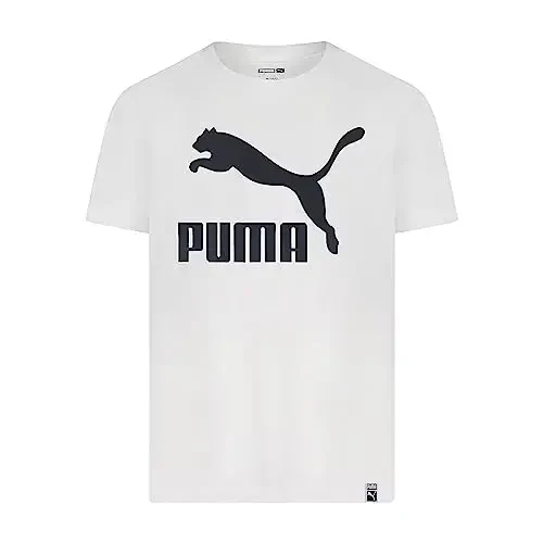 PUMA Girls Core Logo Short Sleeve T-Shirt, Crewneck, Soft and Lightweight - 1