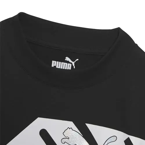 PUMA Girls Short Sleeve T-Shirt, Fashion Prints & Colors, Soft and Comfortable - 3