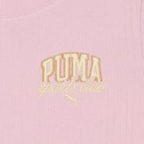 Puma Girls Short Sleeve T-Shirt, Fashion Prints & Colors, Soft and Comfortable - 3