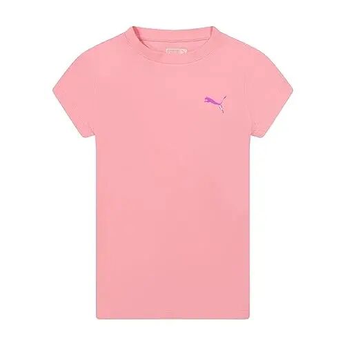 PUMA Girls' Core Logo Short Sleeve T-Shirt, Crewneck, Soft and Lightweight - PUMA