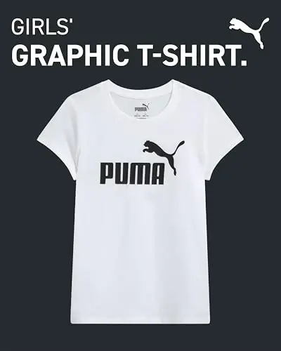 PUMA Girls T-Shirt - Core Logo T-Shirt for Girls - Basic Athletic Crewneck Short Sleeve Tee (7-16) - 2