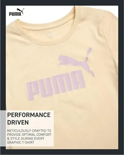 PUMA Girls T-Shirt - Core Logo T-Shirt for Girls - Basic Athletic Crewneck Short Sleeve Tee (7-16) - 3