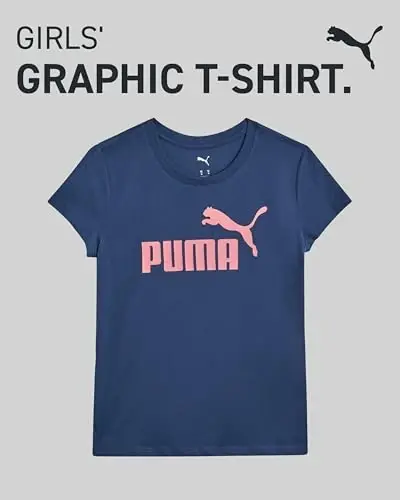 PUMA Girls T-Shirt - Core Logo T-Shirt for Girls - Basic Athletic Crewneck Short Sleeve Tee (7-16) - 3