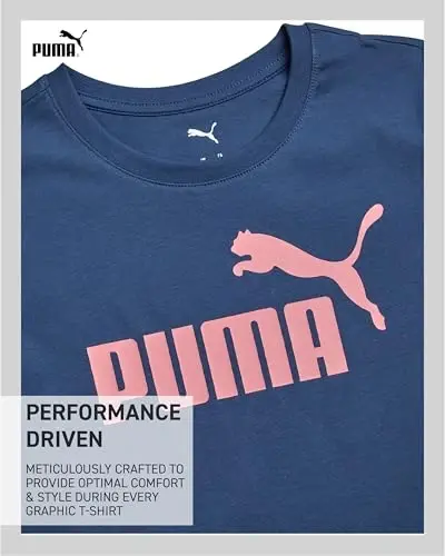 PUMA Girls T-Shirt - Core Logo T-Shirt for Girls - Basic Athletic Crewneck Short Sleeve Tee (7-16) - 4