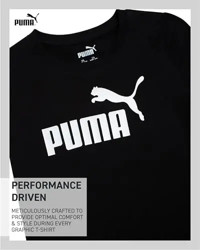 PUMA Girls T-Shirt - Core Logo T-Shirt for Girls - Basic Athletic Crewneck Short Sleeve Tee (7-16) - 3