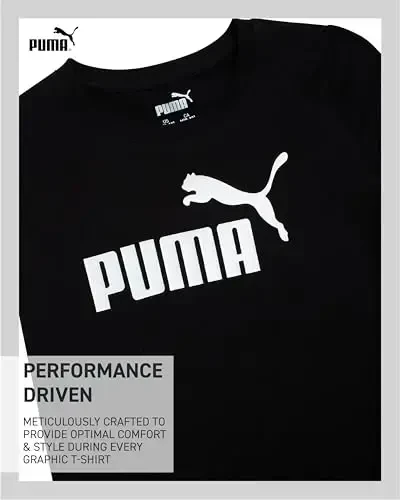 PUMA Girls T-Shirt - Core Logo T-Shirt for Girls - Basic Athletic Crewneck Short Sleeve Tee (7-16) - 3