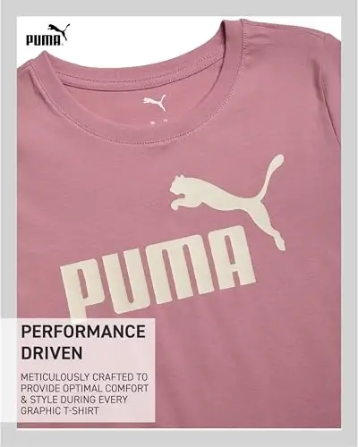 PUMA Girls T-Shirt - Core Logo T-Shirt for Girls - Basic Athletic Crewneck Short Sleeve Tee (7-16) - 4