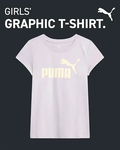 PUMA Girls T-Shirt - Core Logo T-Shirt for Girls - Basic Athletic Crewneck Short Sleeve Tee (7-16) - 3