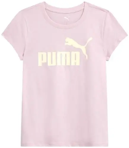 PUMA Girls T-Shirt - Core Logo T-Shirt for Girls - Basic Athletic Crewneck Short Sleeve Tee (7-16) - 1