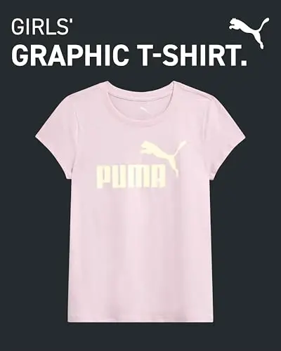 PUMA Girls T-Shirt - Core Logo T-Shirt for Girls - Basic Athletic Crewneck Short Sleeve Tee (7-16) - 2