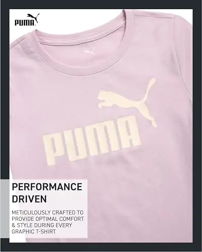 PUMA Girls T-Shirt - Core Logo T-Shirt for Girls - Basic Athletic Crewneck Short Sleeve Tee (7-16) - 3